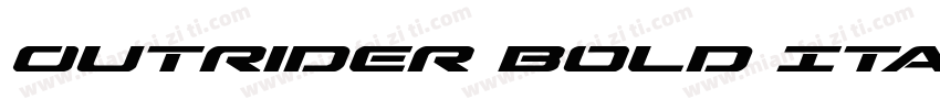 Outrider Bold Italic字体转换